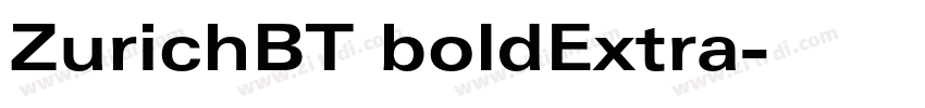 ZurichBT boldExtra字体转换